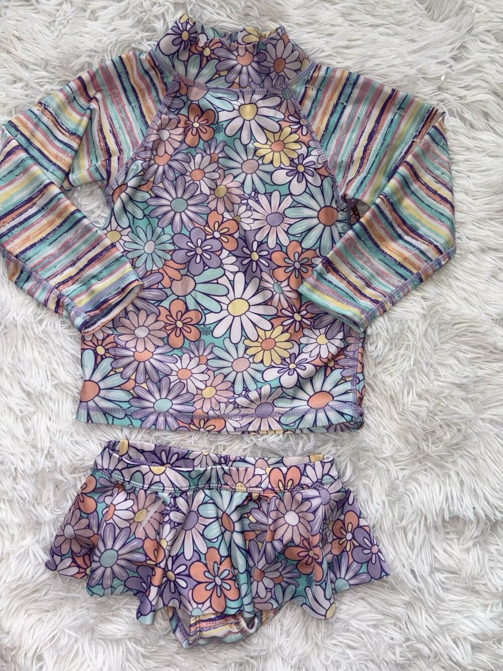 UV Skinz Girls 3 Two Piece Swim Set. Cute, Great Protection & Quality